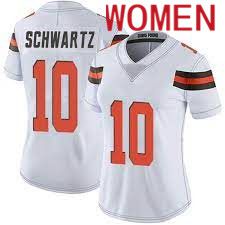 Women Cleveland Browns #10 Anthony Schwartz Nike White Game NFL Jersey